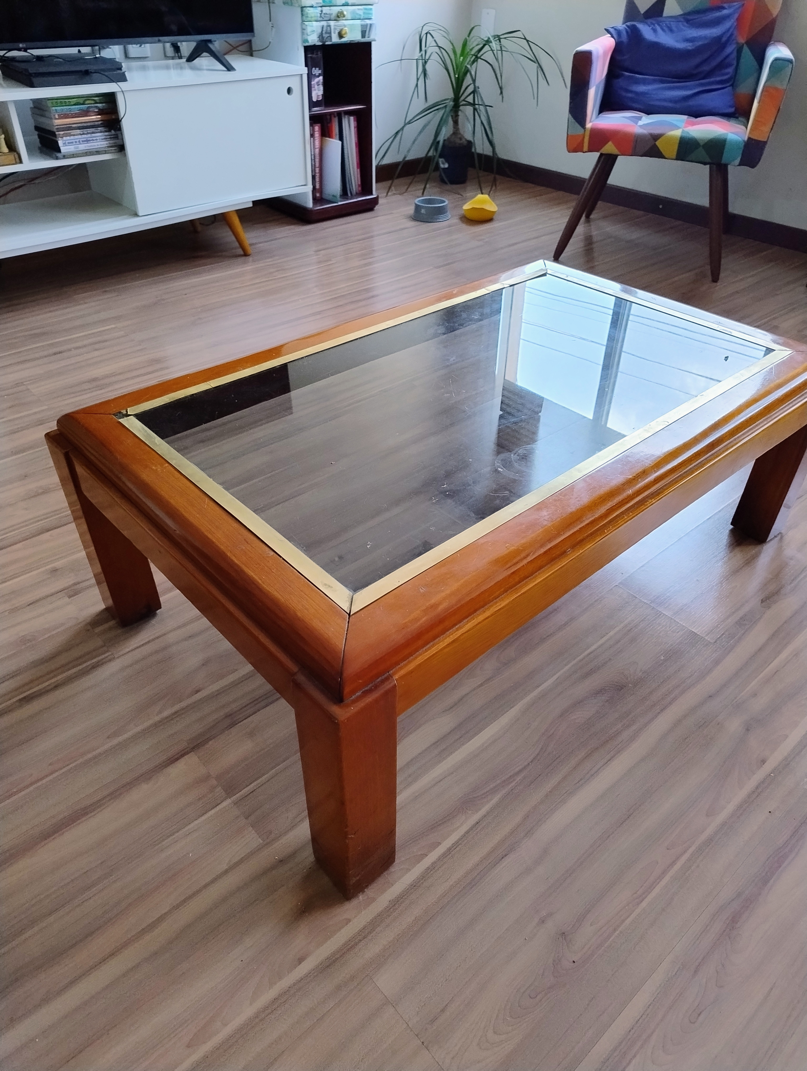 Conjunto de mesa de centro e mesa lateral