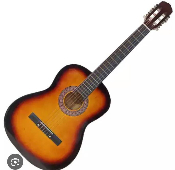 Alguém com violão e uma árvore de natal para doar 